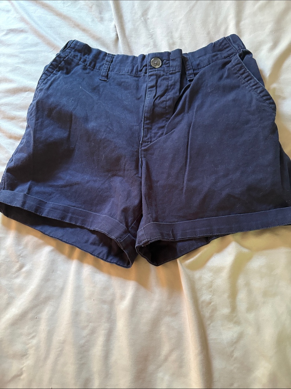 Old Navy Dark Navy Cotton Blend Shorts